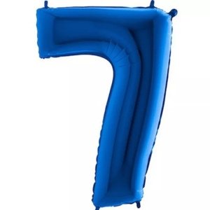 Foliová číslice - modrá 7