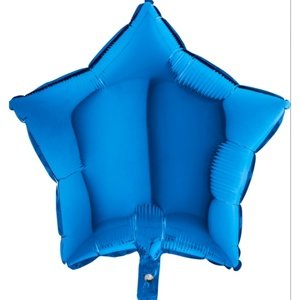 Foliový balonek hvězda modrá 45 cm - Nebalený
