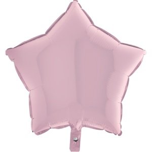 Foliový balonek Hvězda pastel růžová 45 cm - Nebalený