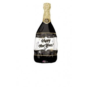 Foliový balonek Happy New Year lahev sektu 91 cm