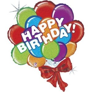 Foliový balonek balonky Happy birthday 92 cm