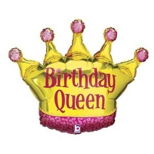 Foliový balonek Birthday Queen 90 cm
