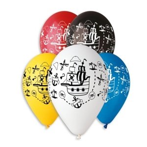 Latexový balonek s potiskem Pirátská loď