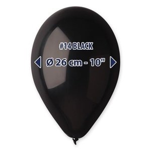 Balonek černý 26 cm