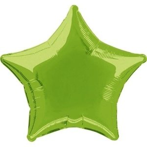 Foliový balonek hvězda světle zelená 45 cm - Nebalený