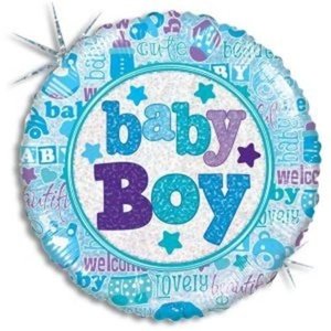 Foliový holografický balonek baby Boy 46 cm