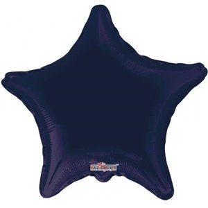 Foliový balonek hvězda navy blue 46 cm - Nebalený