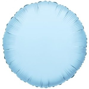 Foliový balonek kruh světle modrá 46 cm - Nebalený