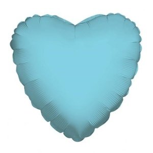 Foliový balonek srdce světle modrá 46 cm - Nebalený