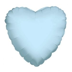 Foliový balonek srdce baby blue 46 cm - Nebalený