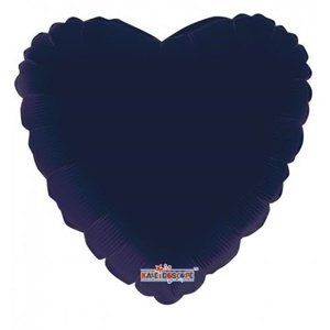 Foliový balonek srdce navy blue 46 cm - Nebalený