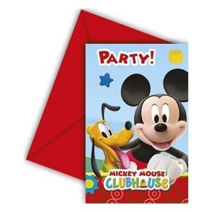 Party pozvánky Mickey Playful 6 ks