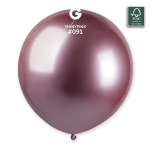 Latexový balonek chromový růžový 48 cm