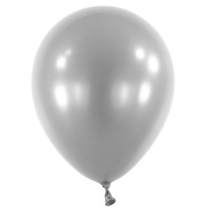 Balonek Metallic Silver 40 cm, DM38 - Stříbrný metalický