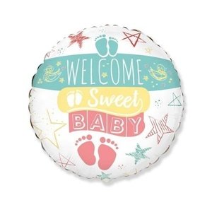 Foliový balonek Welcome  Sweet Baby - 45 cm - Nebalený