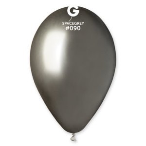 Latexový balonek chrome grafitový 33 cm